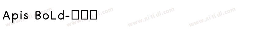 Apis BoLd字体转换